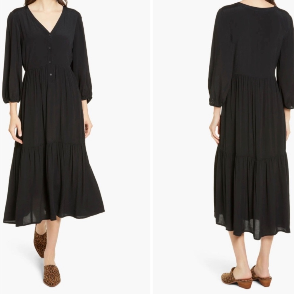 Chelsea28 Black Long Sleeve Dress